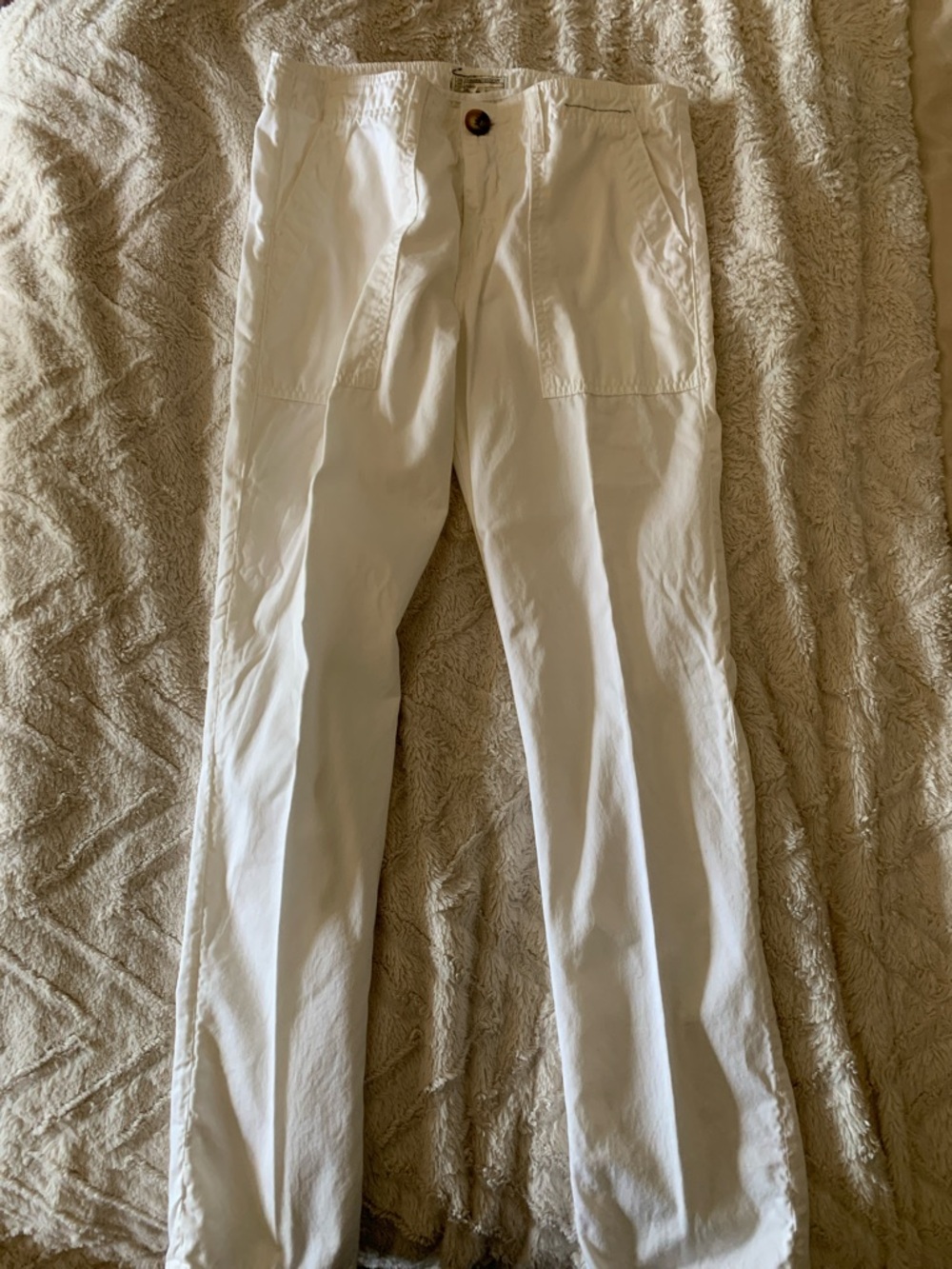 Current/Elliott White Straight Leg Utility Pants